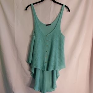 3for$25 teal knit tank one size